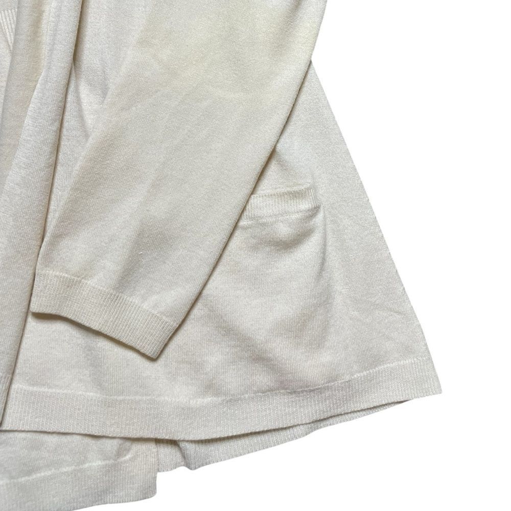 Theory Merino Wool Cardigan Sweater Cream Size Large - Picture 6 of 9
